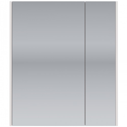 Зеркальный шкаф Dreja PRIME, 60 см, 2 дверцы, 2 стеклянные полки, белый фото 3
