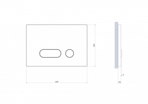 Кнопка Cersanit INTERA для LINK PRO/VECTOR/LINK/HI-TEC пластик белый фото 3