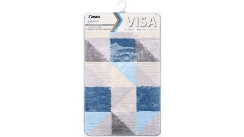 Коврик для ванной Fixsen Visa FX-5005X, серо-голубой, 50х80 см фото 3