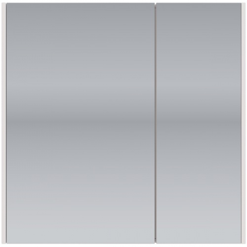 Зеркальный шкаф Dreja PRIME, 70 см, 2 дверцы, 4 стеклянные полки, белый фото 3