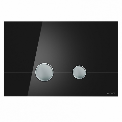 Кнопка Cersanit STERO для LINK PRO/VECTOR/LINK/HI-TEC стекло черный фото 2