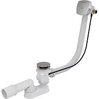 Сифон для ванны с напуском воды через перелив,  пластик хромированный, арт. A564CRM1-100