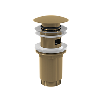 Донный клапан сифона для умывальника CLICK/CLACK 5/4", GOLD-мат, арт.A392-G-B