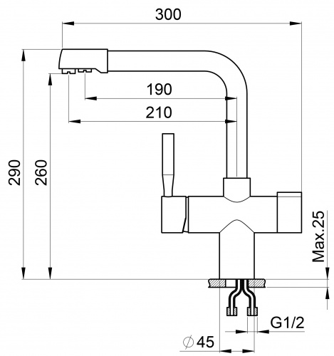 Смеситель Granula GR-2088 классик для кухни фото 2