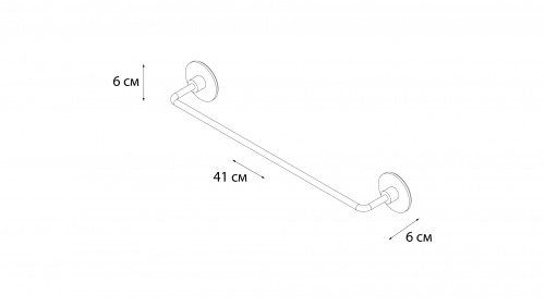 Fixsen ROUND FX-92101 Полотенцедержатель трубчатый 40см фото 2
