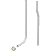 Водосливная труба DN32, состоящая из двух частей + прокладка гофрированная, арт.A95